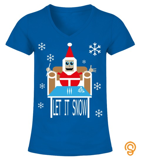 Cocaine Santa Let It Snow Christmas Sweater Comic Long Sleeve T Shirt