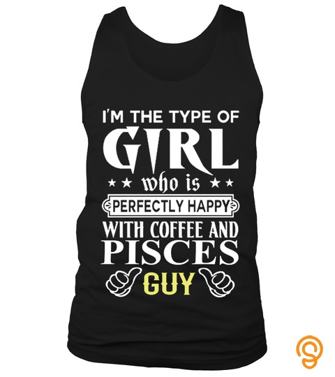 PISCES  GUY AND COFFEE GIRL TANKTOP