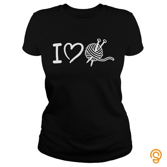 Drapey I love Knitting Tee Shirts Sale
