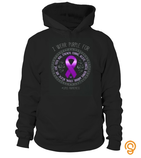 Wear Purple For Lupus Awareness Ribbon T Shirt Support Tee Another Celtic Lengend