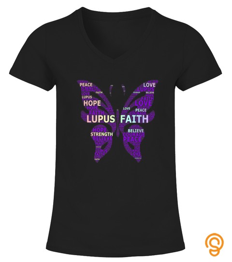 LUPUS AWARENESS TSHIRT BUTTERFLY WORD ART TSHIRT   HOODIE   MUG (FULL SIZE AND COLOR)