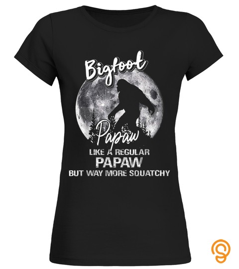 Mens Bigfoot Papaw Funny Sasquatch Bigfoot Christmas Gift T Shirt