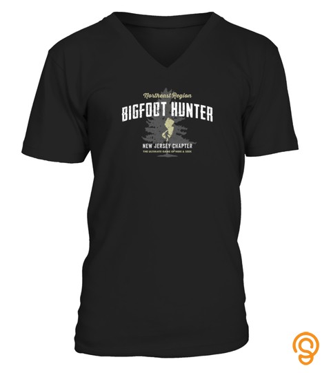 New Jersey Bigfoot Hunter Funny Sasquatch Tshirt   Hoodie   Mug (Full Size And Color)