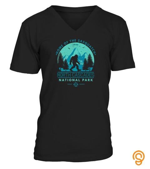 North Cascades Home Of The Sasquatch Tshirt Bigfoot Cascadia Tshirt   Hoodie   Mug (Full Size And Color)