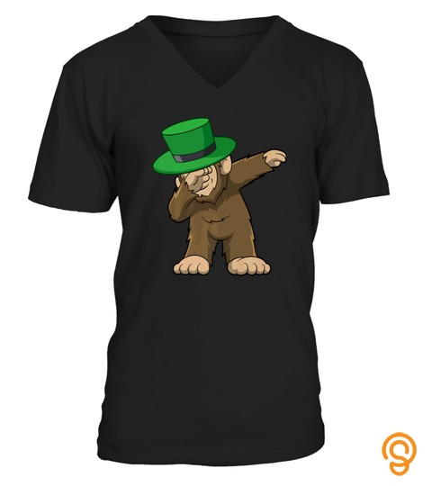 Dabbing Leprechaun Bigfoot Tshirt St Patricks Day Squatch Tshirt   Hoodie   Mug (Full Size And Color)