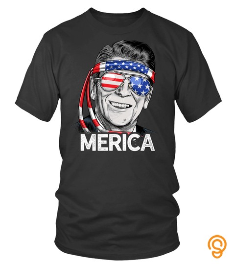 Reagan Ronald Merica 4th Of July Men Us President USA Flag Sweatshirt