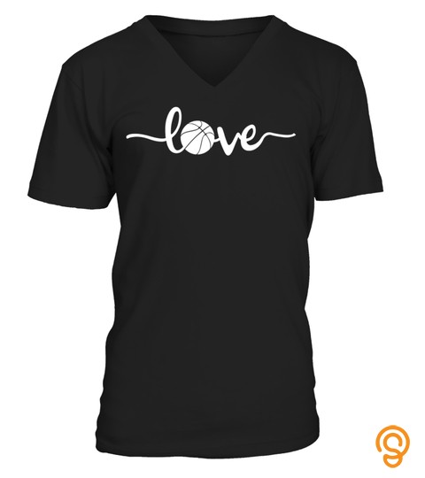Love Basketball Typography T Shirt