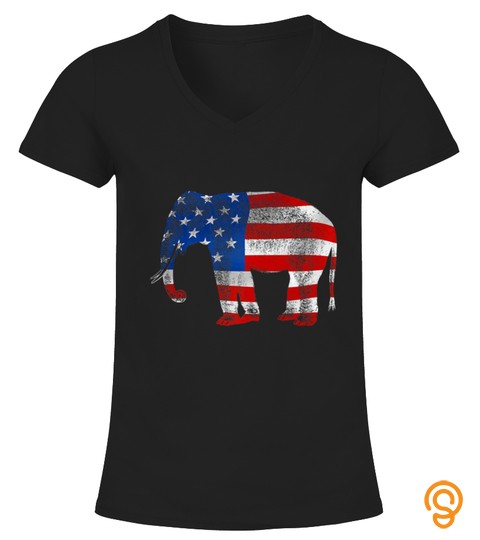 Elephant Flag Patriotic Republican Tshirt   Hoodie   Mug (Full Size And Color)