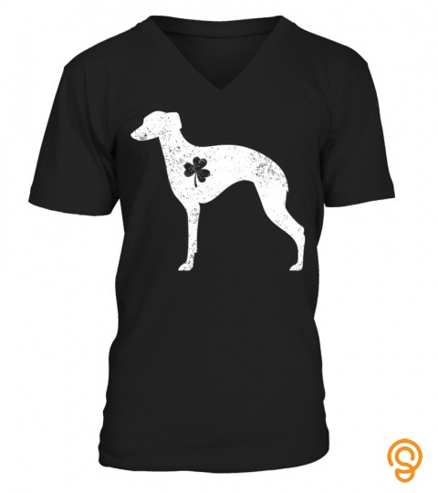 Whippet Shamrock T Shirt Pet Dog Lover St Patrick's Day Gift
