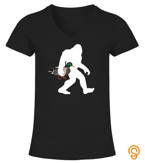 Bigfoot Carrying Mallard Duck Shirt Funny Sasquatch Tshirt   Hoodie   Mug (Full Size And Color)