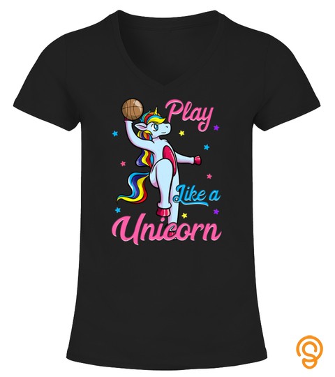 Play Like a Unicorn Motivational Female Basketball Player T Shirt