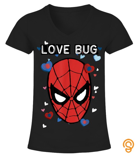 Marvel Valentines Day Spider Man Love Bug Portrait T Shirt