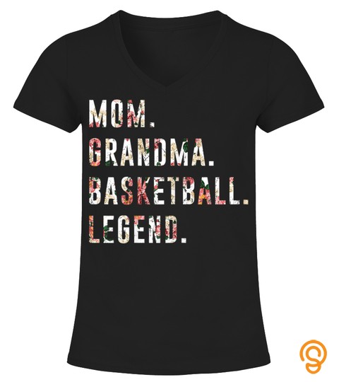 Womens Flower Mom Grandma Basketball Legend Costume Family Matching T Shirt