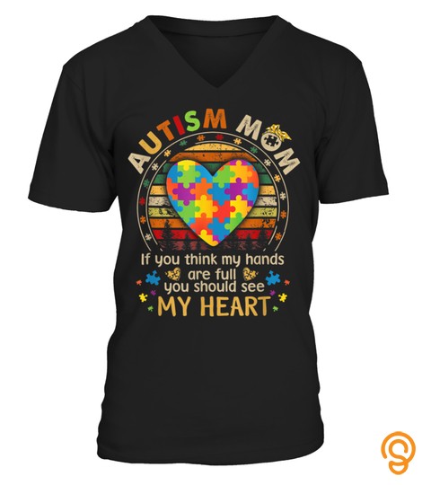 Vintage Autism If You Think My Hands are full Tshirt