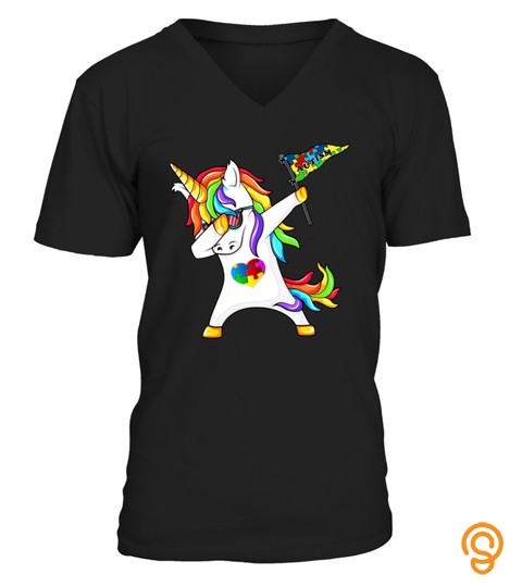 Autism Awareness Unicorn Dabbing Funny Tshirt   Hoodie   Mug (Full Size And Color)