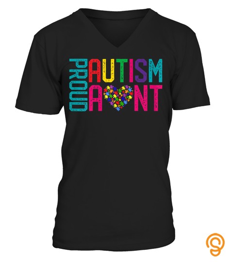 Proud Autism Aunt Shirt Autism Awareness Day T Shirt Tee
