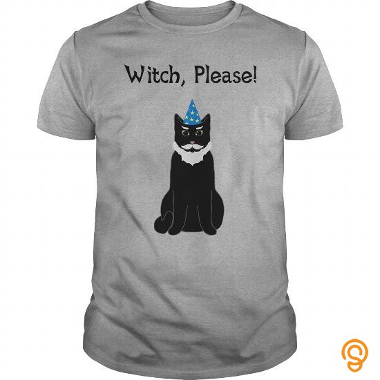 Perfect Fit Witch Please Wizard cat Tee Shirts Apparel