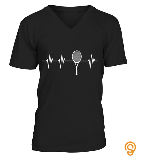 Racquet Heartbeat Funny Tennis Player T Shirt Gift