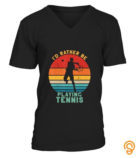 Vintage Funny I'd Rather Be Playing Tennis Student Player T Shirt