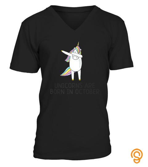 Unicorns Are Born In October Tshirt Dabbing Hiphop Pose Tshirt   Hoodie   Mug (Full Size And Color)