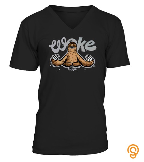 Woke Smiling Sloth Funny Yoga Pose Tshirt   Hoodie   Mug (Full Size And Color)