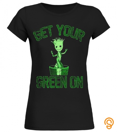 Marvel Groot Guardians of Galaxy St. Patty's Graphic T Shirt