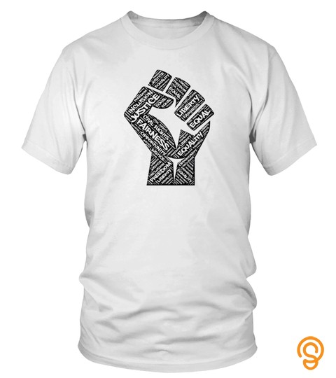  Civil Rights Black Power Fist Justice T Shirt