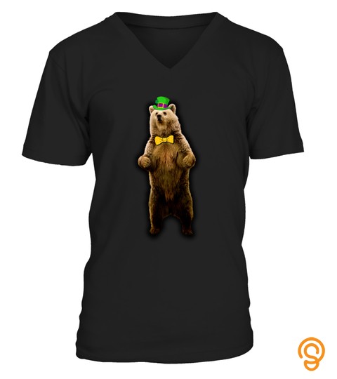 Leprechaun Bear Cool Bear Saint Patrick Tshirt   Hoodie   Mug (Full Size And Color)