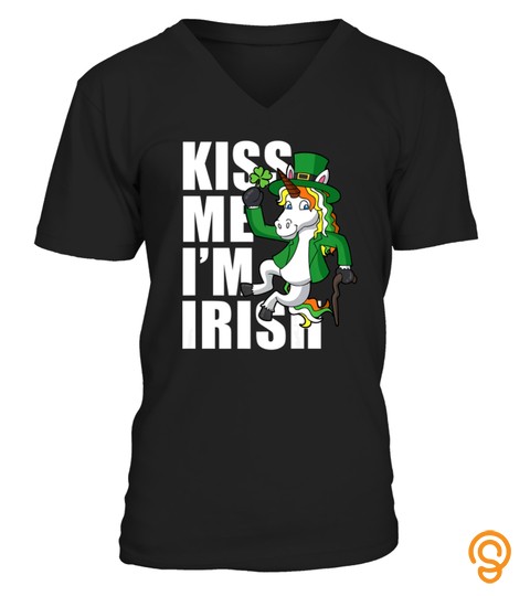 St Patricks Day Tshirt Unicorn Kiss Me Im Irish Tshirt   Hoodie   Mug (Full Size And Color)