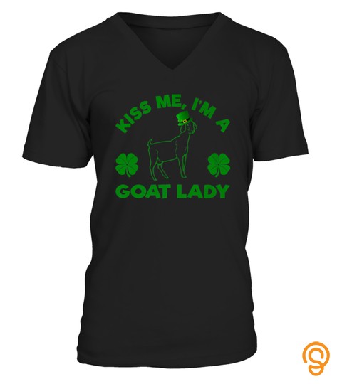 Womens Fabrilyshirts  Kiss Me Im A Goat Lady Tshirt   Hoodie   Mug (Full Size And Color)