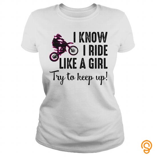 Cute Ride Like A Girl Tee Shirts For Adults| ShiningTee | ShiningTee