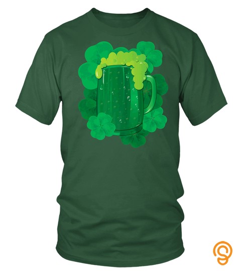 Saint Patricks Day Irish Green Beer Lucky Four Leaf Clover