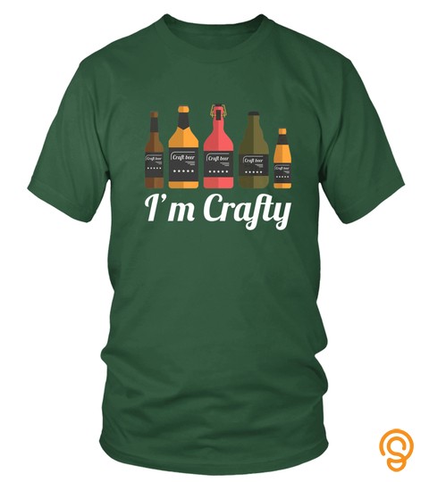 Craft Beer Shirt I'm Crafty St Patricks Day Pub Crawl Shirt