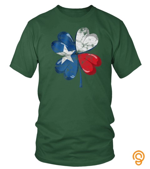 Texas Flag Four Leaf Clover Shirt Shamrock St Patricks Day Premium T Shirt