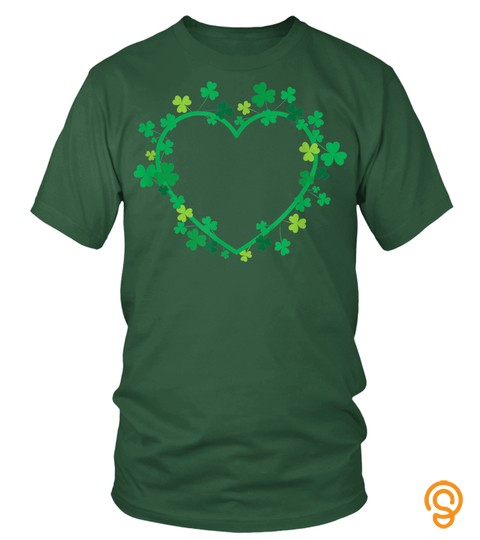 St Patricks Day Shirt Women Shamrock Heart Irish Tshirt Gift T Shirt