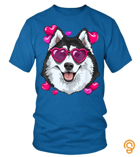 Siberian Husky Valentines Day Shirt Heart Dog Lover Gift T Shirt