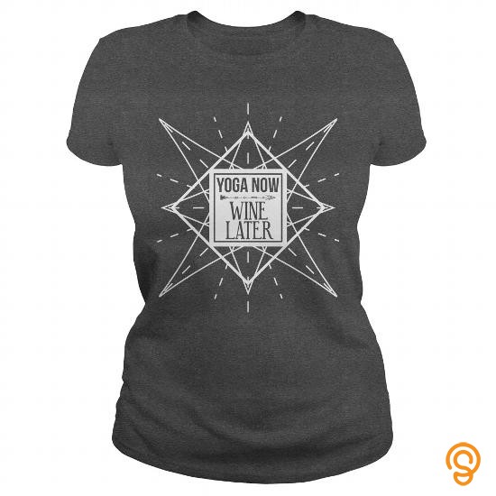 Masculine Yoga Now Wine Later T Shirts Material