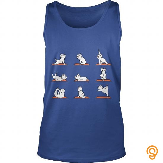 Crisp WESTIE YOGA Tee Shirts Sayings Women
