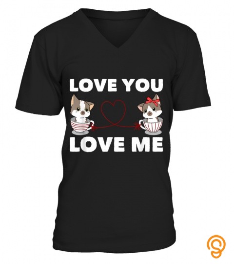 Cute Heart Cat Love Romantic Couple Kitten T Shirt