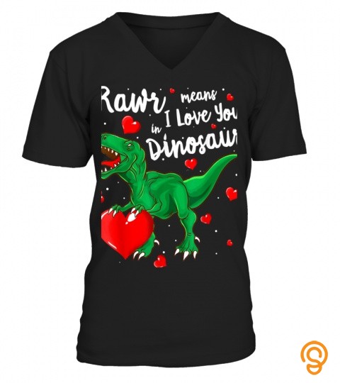 Rawr Means I Love You In Dinosaur Shirt Valentines Day Boys Shirt