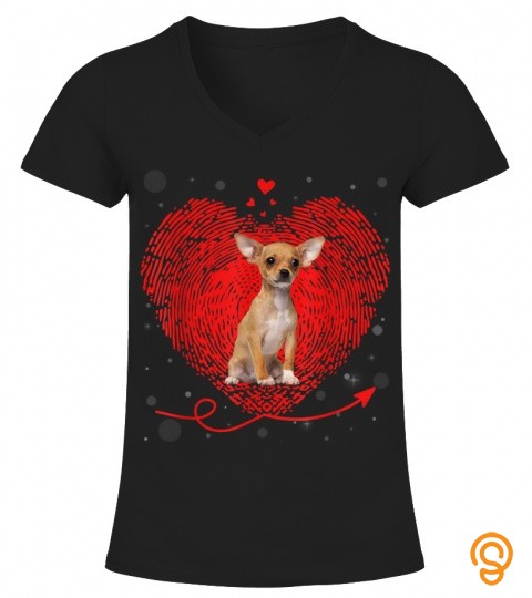 Chihuahua Heart Love Funny Dog Lover Valentines Gift T Shirt