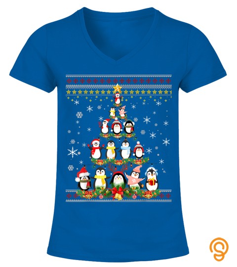 Funny Christmas Tree Penguin Merry Christmas Ugly Sweater T Shirt