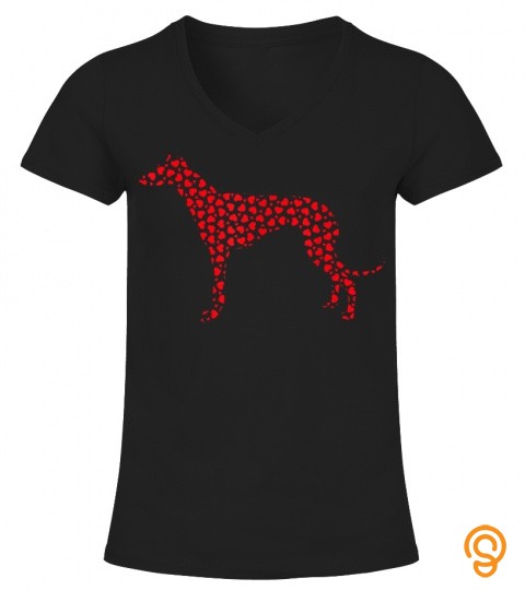 Greyhound Lover Valentine Gift Greyhound Dog Valentines Day T Shirt