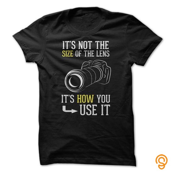 Form-fitting Its Not the Size of the Lens Tee Shirts Sale