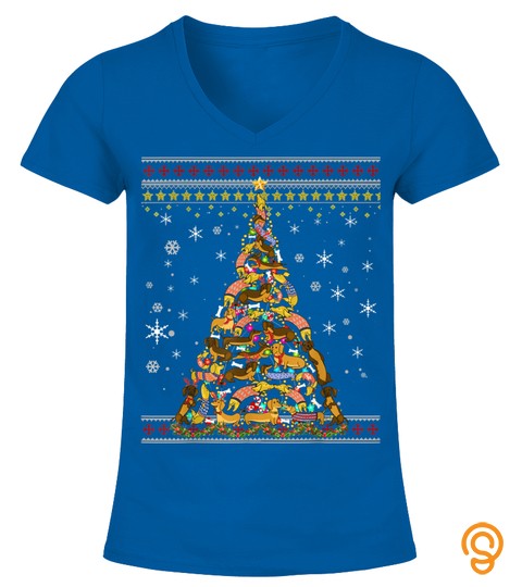 Funny Christmas Tree Dachshund Merry Christmas Ugly Sweater T Shirt