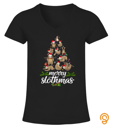 Funny I Love Sloth Christmas Tree Shirt Sloth Lover Tshirt   Hoodie   Mug (Full Size And Color)