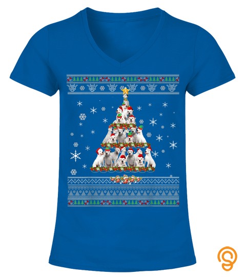 Funny Ugly Christmas Tree Dogo Argentino Dog Sweater Gift T Shirt
