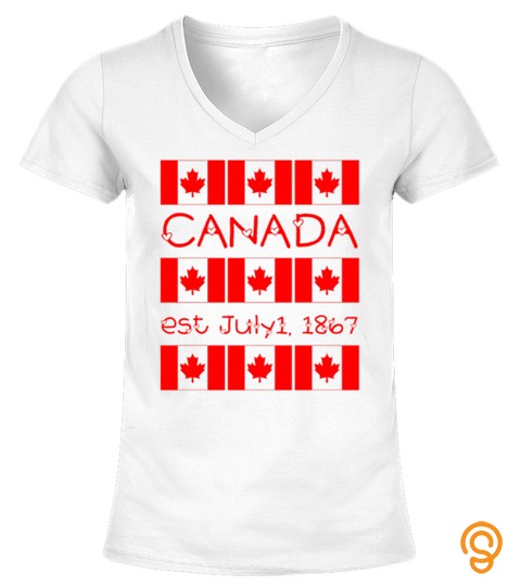 Canada Day Maple Leaf Canadian Flag Typo