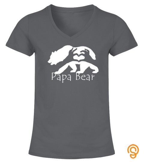 Papa Bear Tshirt For Big Father Bear Daddy