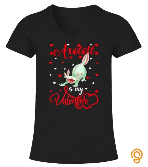 Funny Axolotl Valentines Day Premium T Shirt